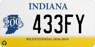 IN license plate 433FY