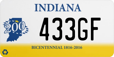 IN license plate 433GF