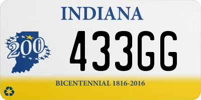 IN license plate 433GG