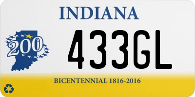 IN license plate 433GL