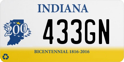 IN license plate 433GN