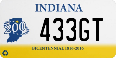 IN license plate 433GT