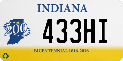 IN license plate 433HI