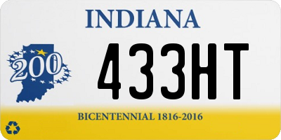 IN license plate 433HT