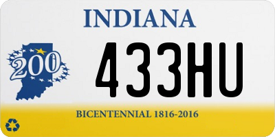 IN license plate 433HU