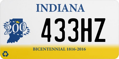 IN license plate 433HZ