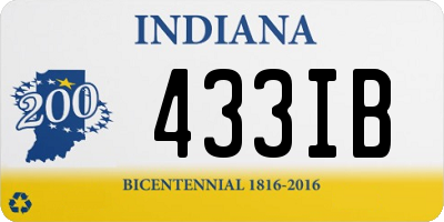 IN license plate 433IB