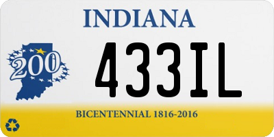 IN license plate 433IL