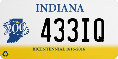 IN license plate 433IQ