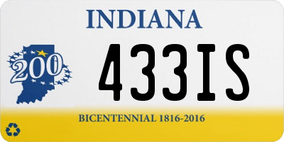 IN license plate 433IS