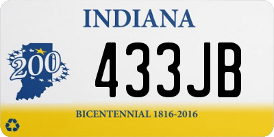 IN license plate 433JB