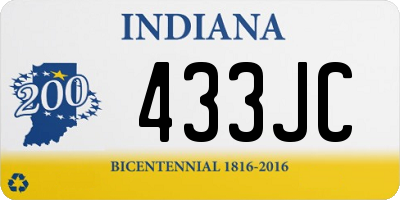 IN license plate 433JC