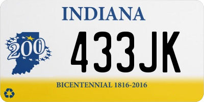 IN license plate 433JK