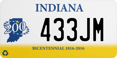 IN license plate 433JM