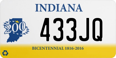 IN license plate 433JQ