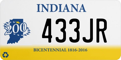 IN license plate 433JR