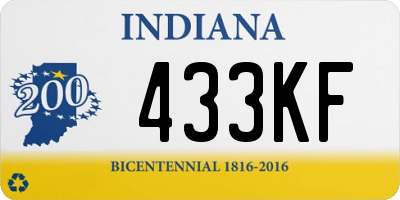 IN license plate 433KF