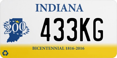 IN license plate 433KG