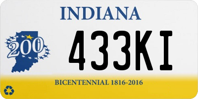 IN license plate 433KI