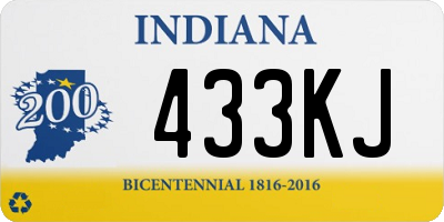 IN license plate 433KJ