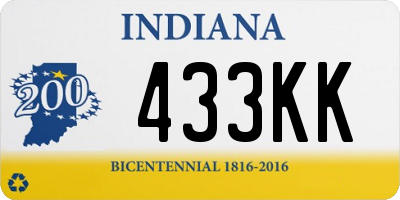 IN license plate 433KK