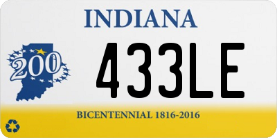 IN license plate 433LE