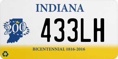 IN license plate 433LH