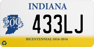 IN license plate 433LJ