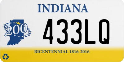 IN license plate 433LQ