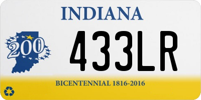 IN license plate 433LR