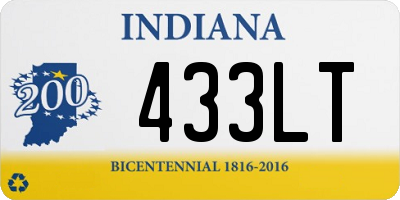 IN license plate 433LT