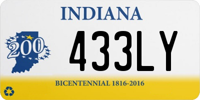 IN license plate 433LY