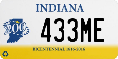 IN license plate 433ME
