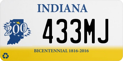 IN license plate 433MJ