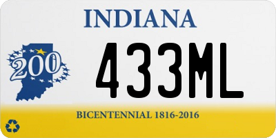 IN license plate 433ML