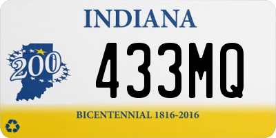 IN license plate 433MQ