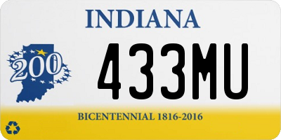 IN license plate 433MU