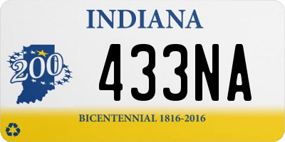 IN license plate 433NA