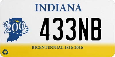 IN license plate 433NB