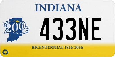 IN license plate 433NE