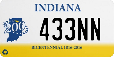 IN license plate 433NN