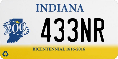 IN license plate 433NR