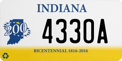 IN license plate 433OA