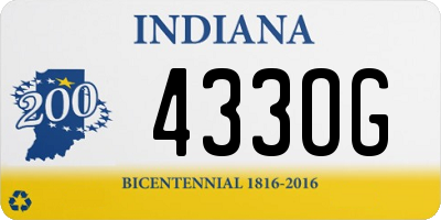 IN license plate 433OG