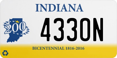 IN license plate 433ON