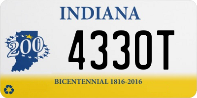 IN license plate 433OT