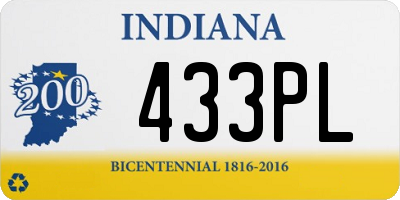 IN license plate 433PL