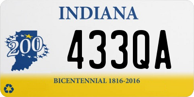 IN license plate 433QA