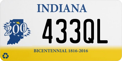 IN license plate 433QL