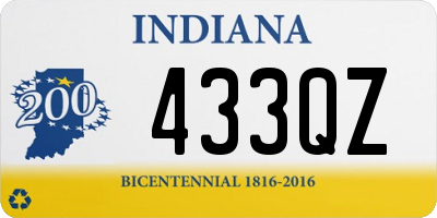 IN license plate 433QZ